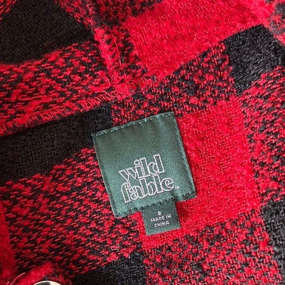 Wild Fable Buffalo Plaid Button-Up Coat - Picture 3 of 6